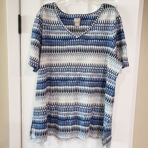 Chico's Women's Short Sleeve Top - Size 12/Large - EUC